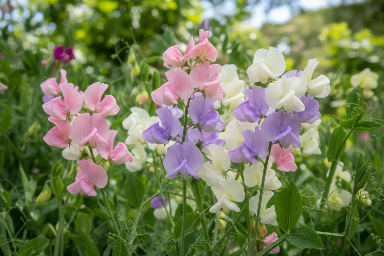 Luktärter fröer - doftande sorter för buketter och spaljé