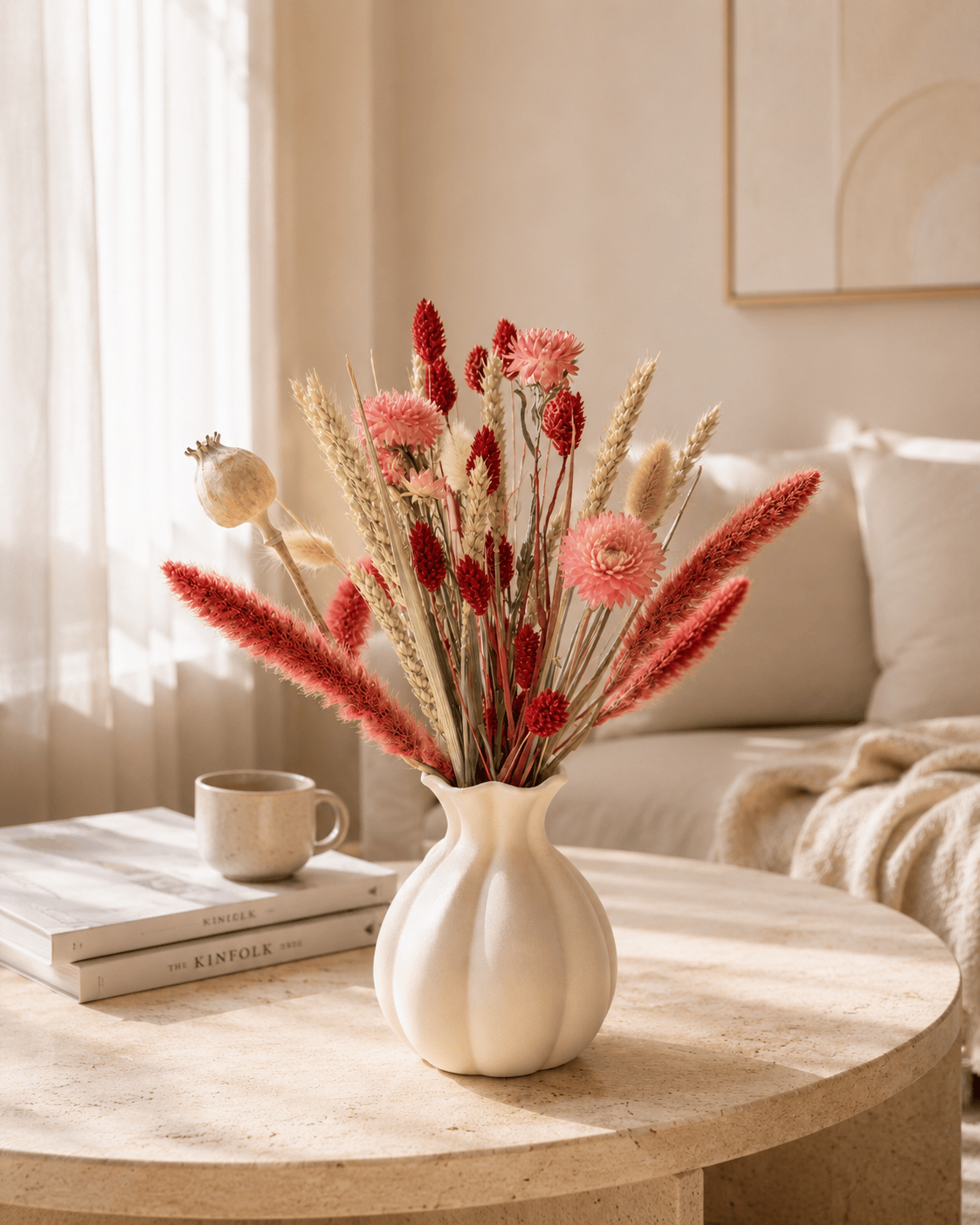 Blush – Torkad bukett i mjuka, romantiska nyanser