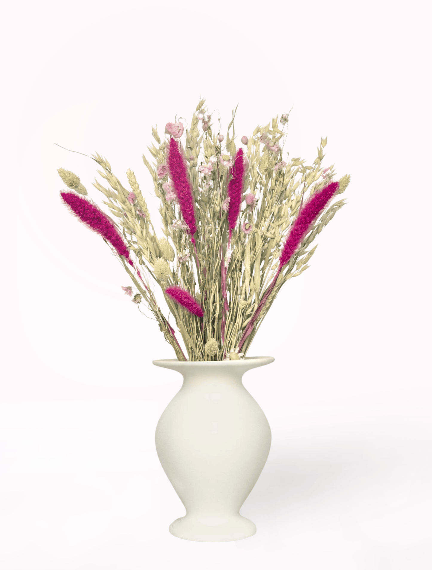 Flora  – Torkad bukett i cerise och rosa toner Palettparadiset