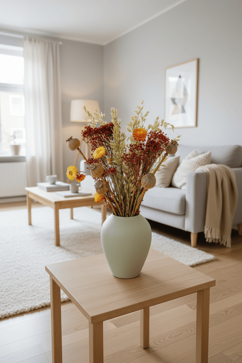 Gyllene – torkad bukett i varma halm- och honungstoner Palettparadiset