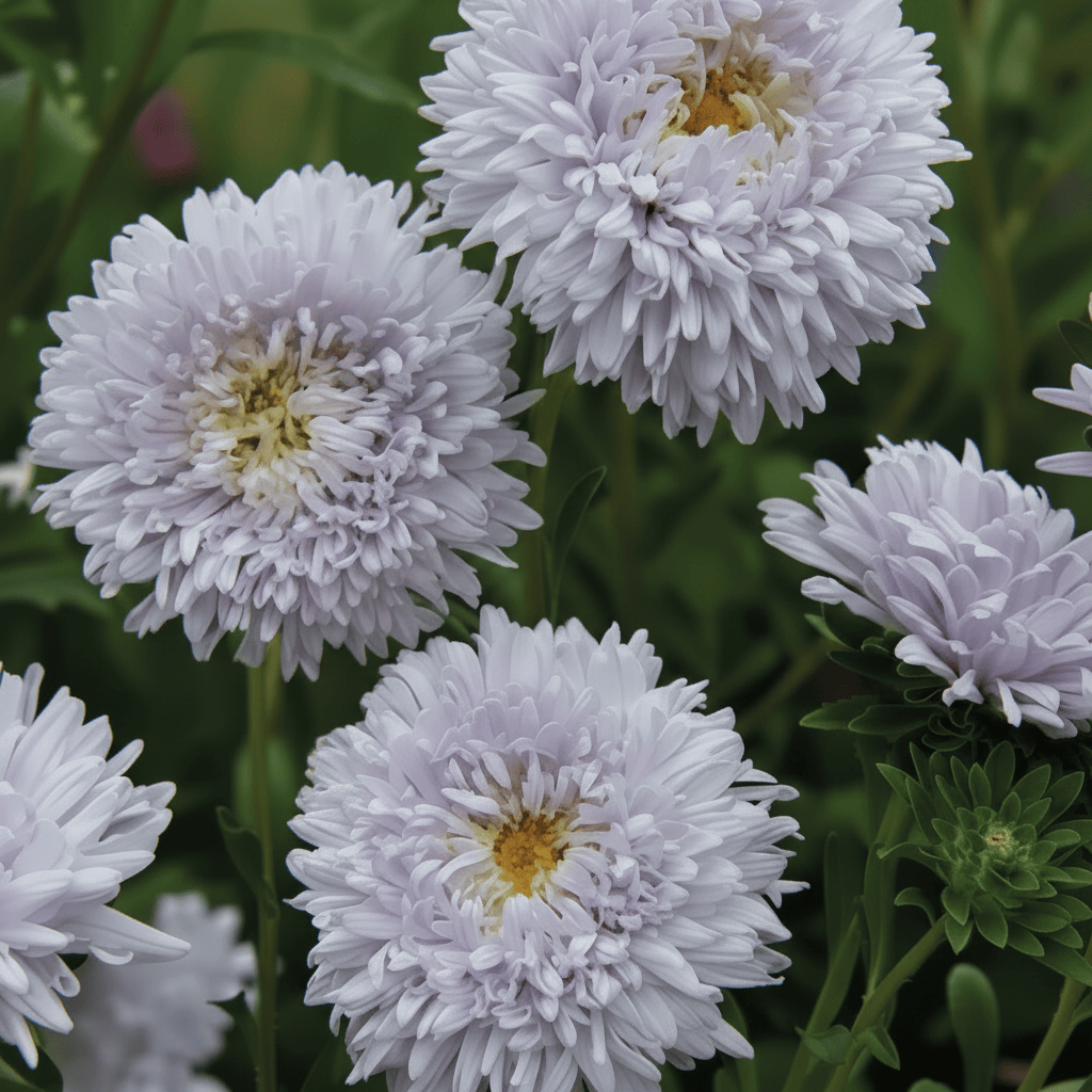 Matador soft blue – silkesblå sommaraster för snitt & sensommarbuketter Palettparadiset