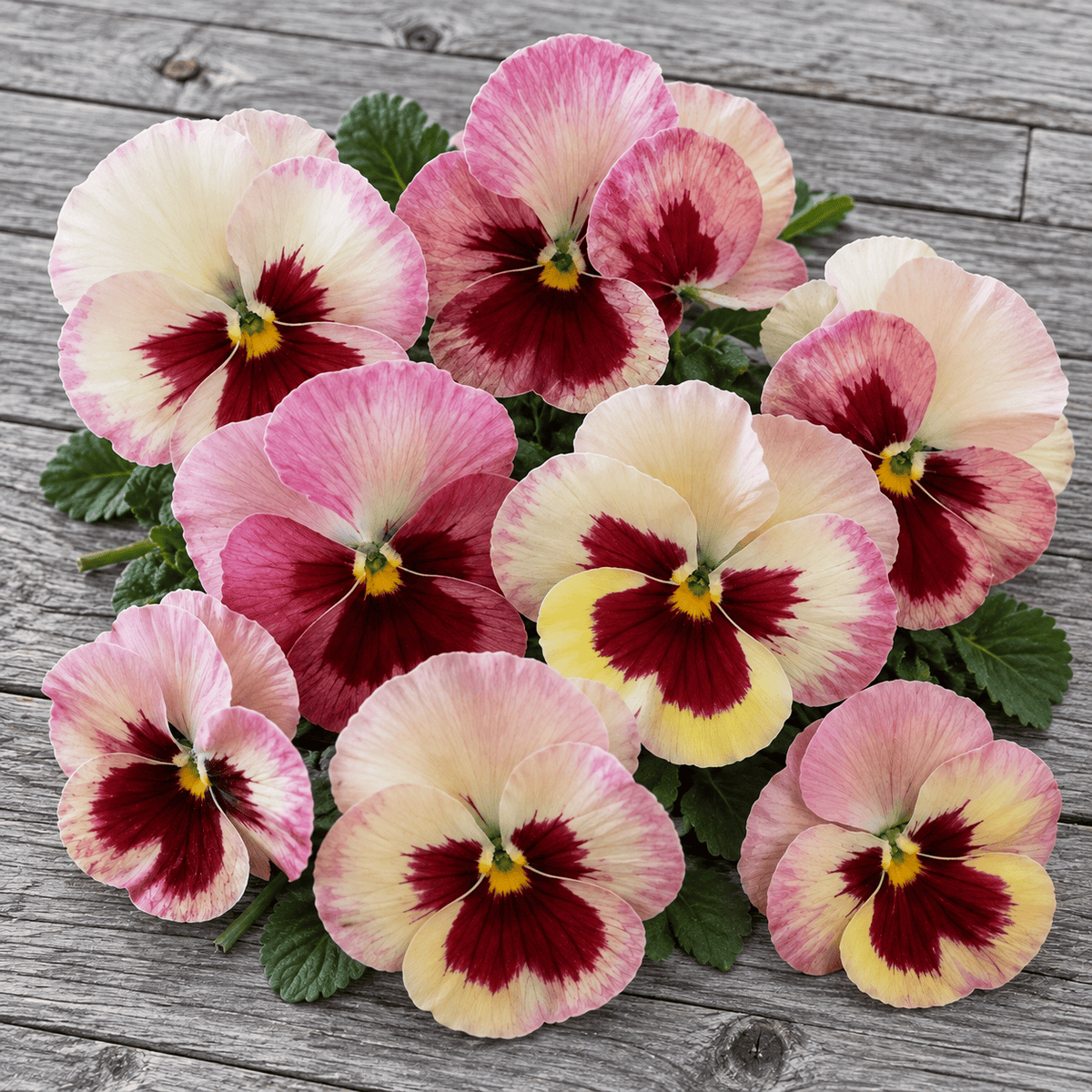 Pensé ‘Acquarelle Strawberry Orchid’ F1 – stora blommor i akvarelltoner av bärrosa och magenta