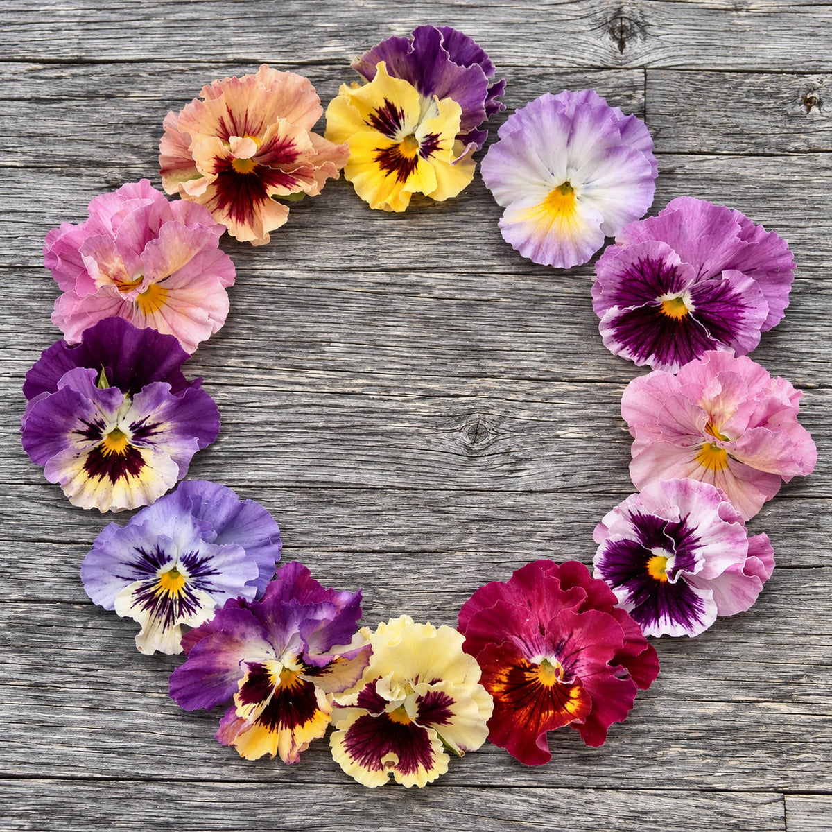 Pensé ‘Ballerina Mix’ F1 med veckade blommor i blandade färger