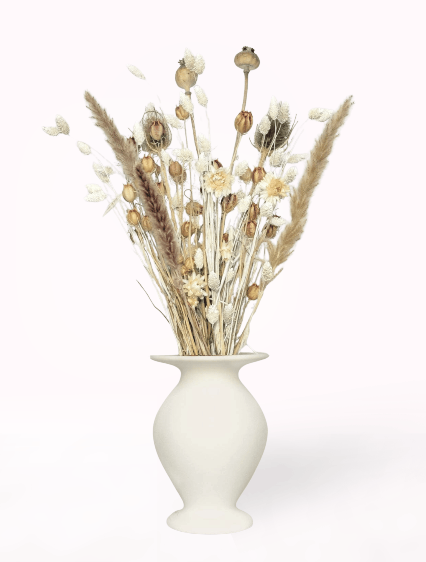 Sand – Torkad bukett i vitt, beige & natur Palettparadiset